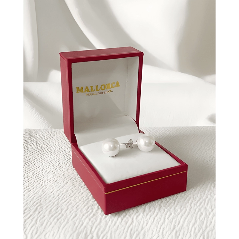 AROS DE PERLA 10MM MALLORCA CON BASE DE PLATA 925 #1 - 2