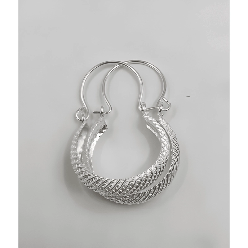 AROS PLATA 925 ARGOLLA BOTE FACETADOS 20MM REGALO MUJER CAJA - 2