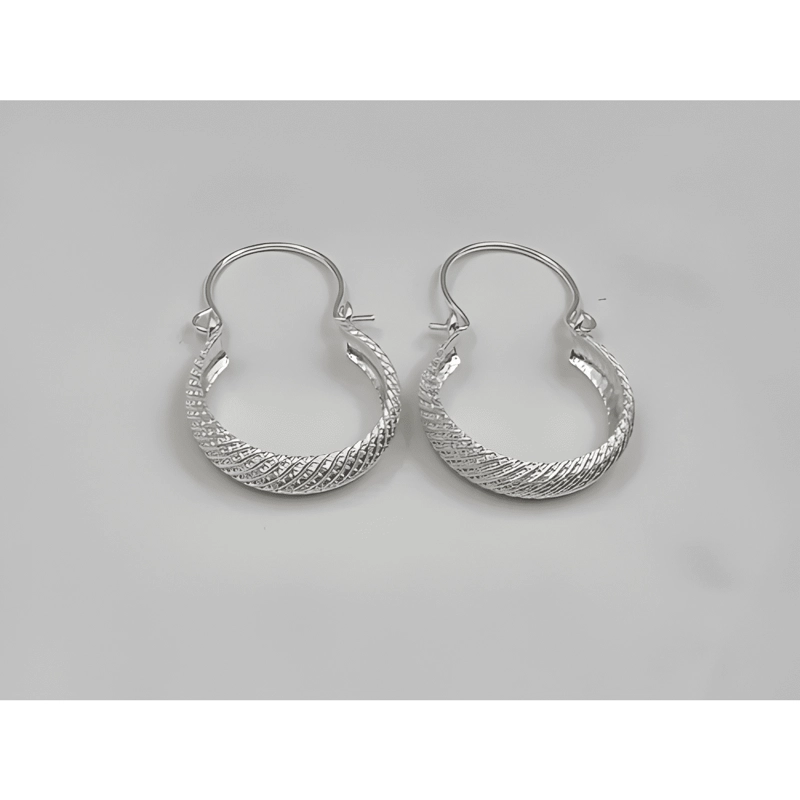 AROS PLATA 925 ARGOLLA BOTE FACETADOS 20MM REGALO MUJER CAJA - 4