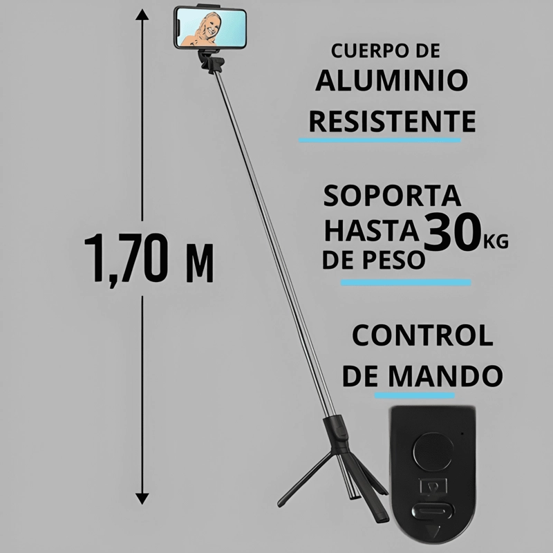 TRIPODE CELULAR 1.7 METROS PALO SELFIE BLUETOOTH #1 - 1