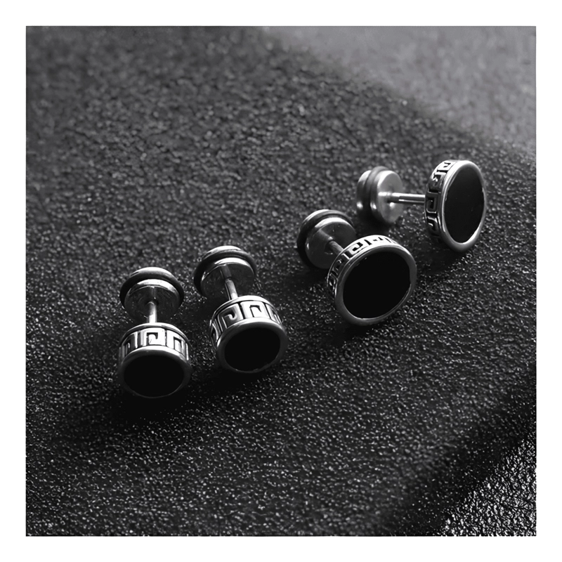 AROS ACERO INOX HOMBRE MUJER BORDE ROMANO PIERCING 8MM 10MM - 1