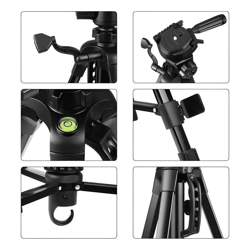 TRIPODE FOTOGRAFIA O VIDEO + SOPORTE PARA CELULAR MAS BOLSO - 4