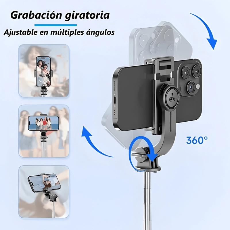 TRIPIE PALO SELFIE STICK DESMONTABLE CON CONTROL REMOTO - 3
