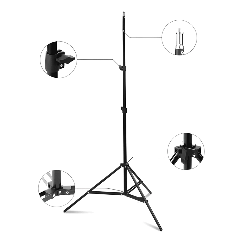 TRIPODE FOTOGRAFIA 2.10 METROS PARA ILUMINACION ARO DE LUZ - 2