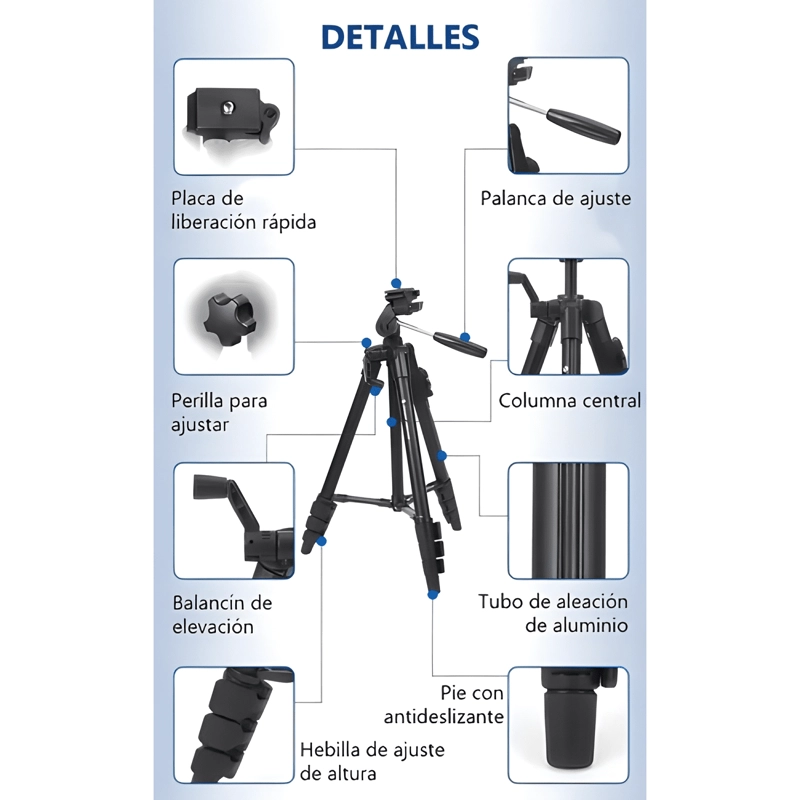 TRIPODE PLEGABLE PROFESIONAL 170MM CON BOLSO SL-3600 #1 - 3