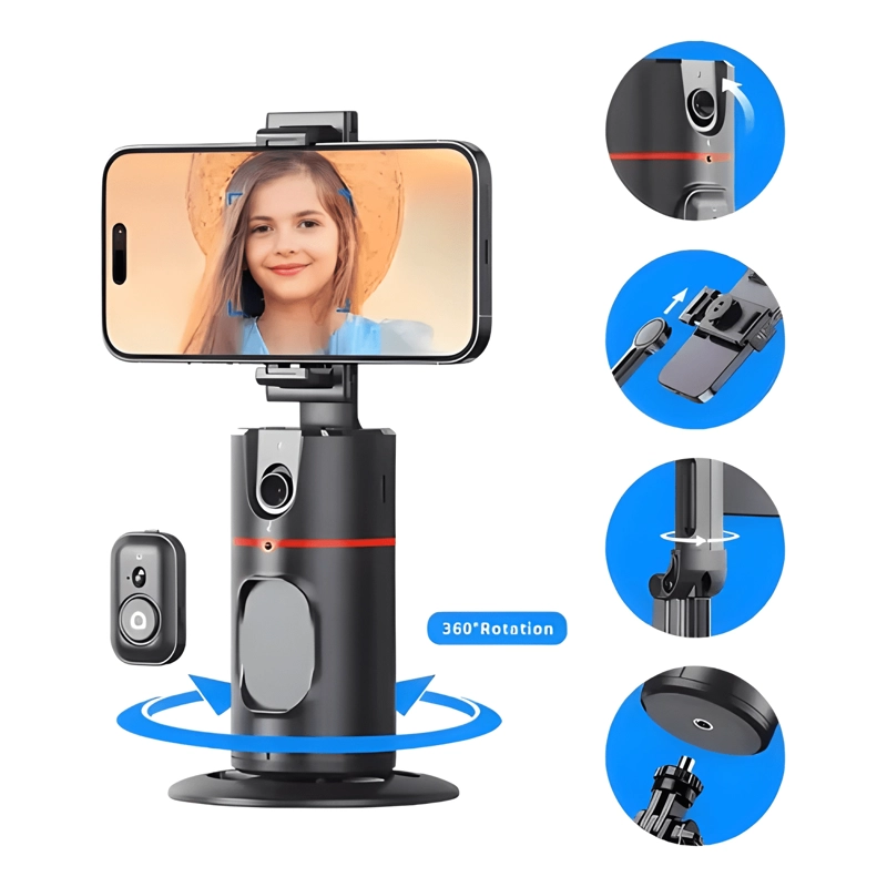 TRIPODE 360 SEGUIMIENTO FACIAL AUTOMATICO CON CONTROL NEGRO - 1