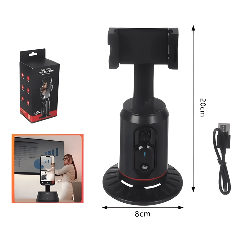 TRIPODE 360 SEGUIMIENTO FACIAL AUTOMATICO CON CONTROL NEGRO - 2