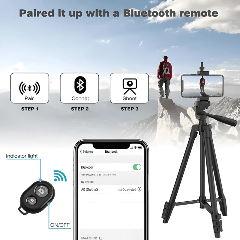 TRIPODE CELULAR CAMARA SOPORTES 170 CM CONTROL BLUETOOTH - 2