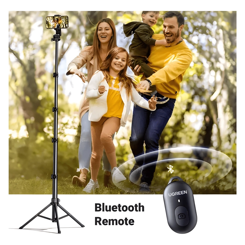 TRIPODE SELFIE 1.7M + OBTURADOR INALAMBRICO BT UGREEN #2 - 2