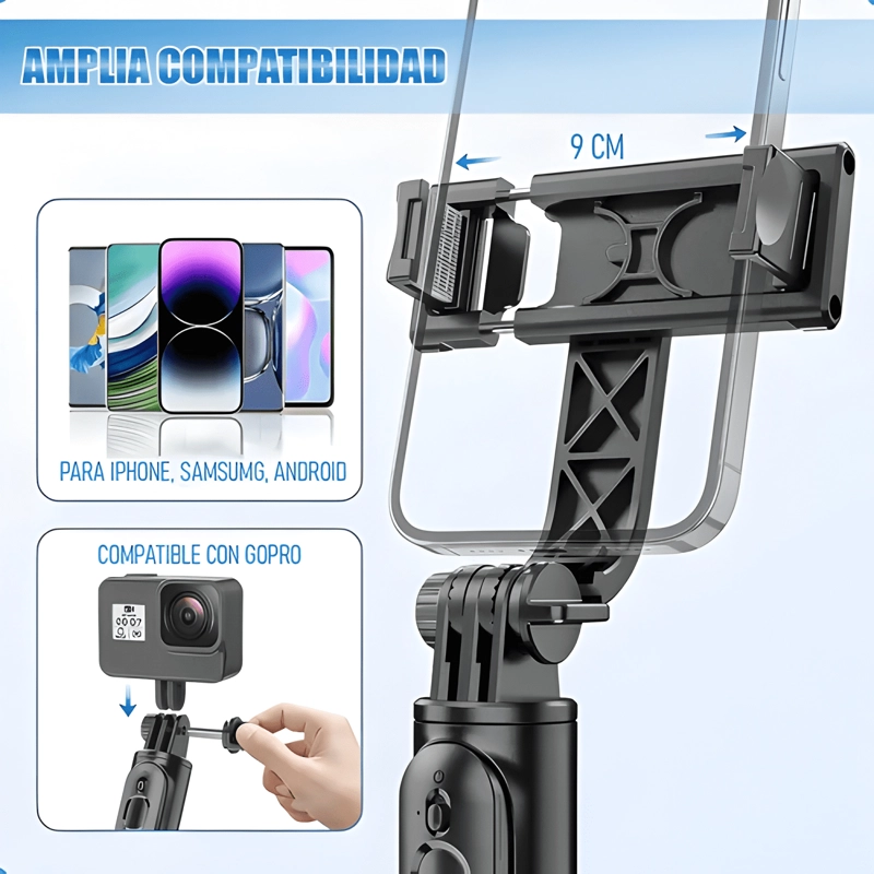 TRIPODE PARA CELULAR SELFIE EXTENSIBLE CON CONTROL REMOTO - 2