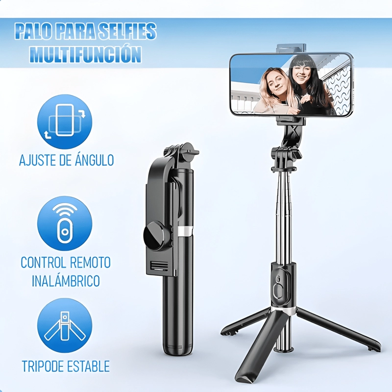 TRIPODE PARA CELULAR SELFIE EXTENSIBLE CON CONTROL REMOTO - 3