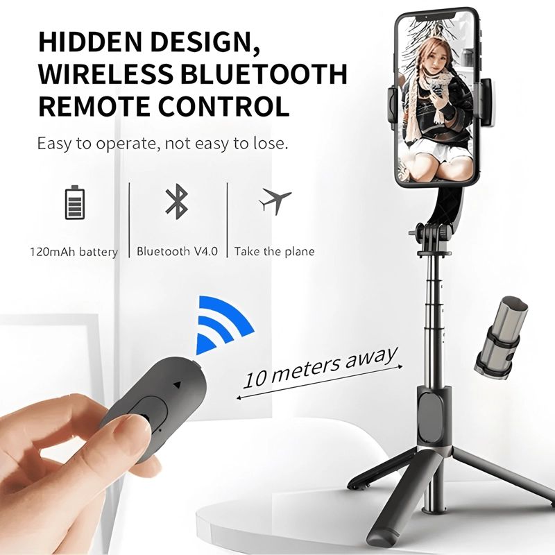 TRIPODE ESTABILIZADOR GIMBAL SOLESTE BLUETOOTH PARA NEGRO - 3