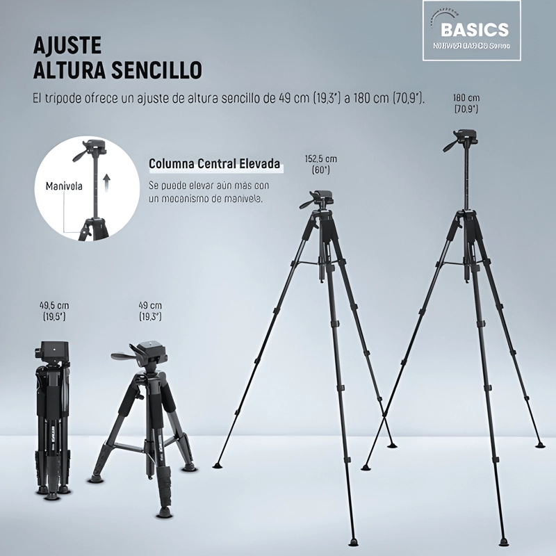NEEWER 180CM TRIPODE PARA CELULAR CAMARA SONY CANON NIKON #1 - 1