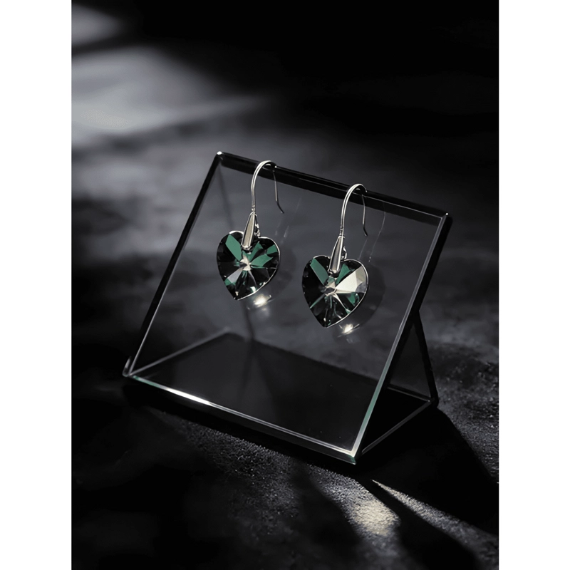 ARO MUJER PLATA 925 CRISTAL SWAROVSKI APEGADO EMERALD #22 - 2