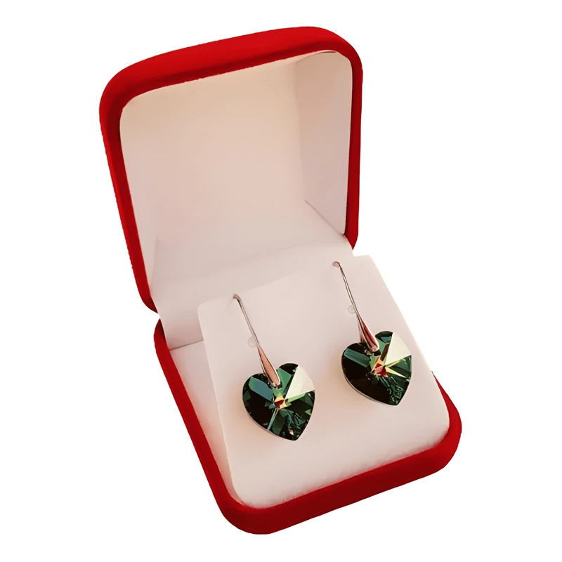 ARO MUJER PLATA 925 CRISTAL SWAROVSKI APEGADO EMERALD #18 - 4