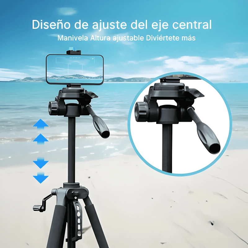 TRIPODE PARA CAMARA PROFESIONAL CON CONTROL BLUETOOTH 160CM - 4