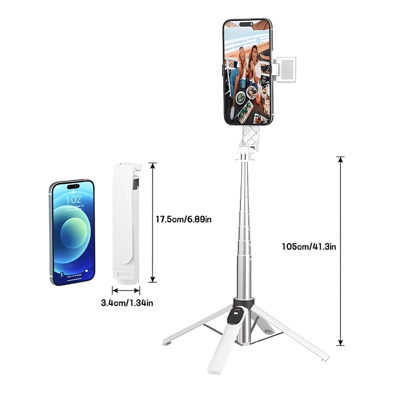 TRIPODE PARA SELFIES 17.5-105 CM CON LUZ LED 3 NIVELES #6 - 1