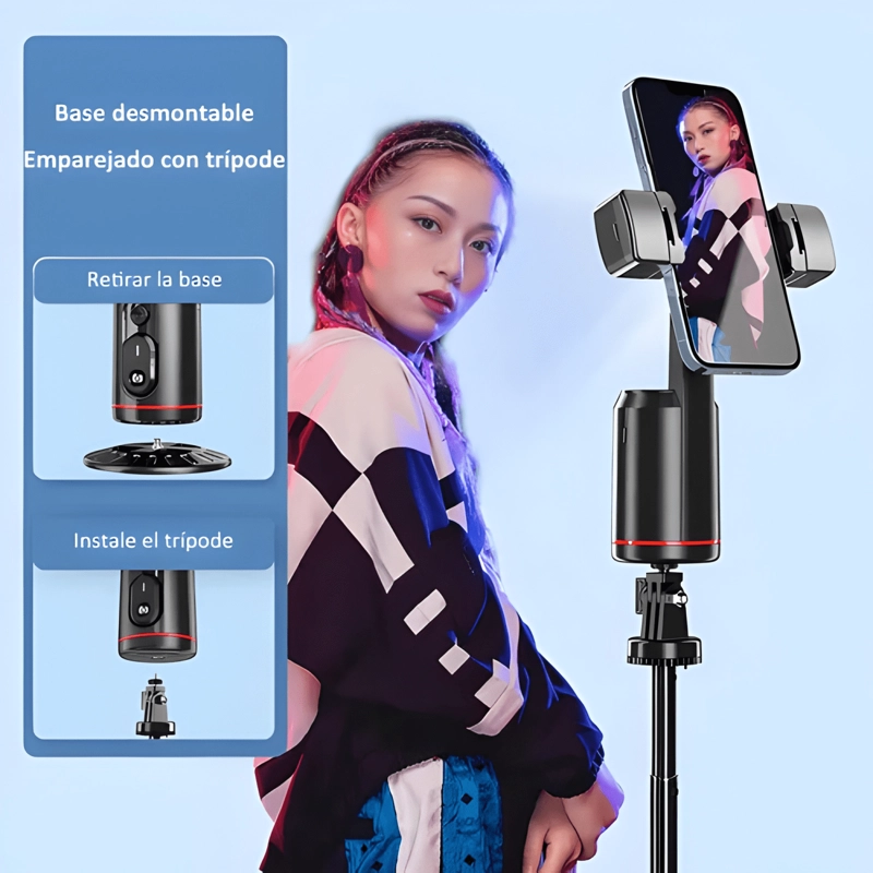 ESTABILIZADOR CELULAR SOPROTE GIMBAL SEGUIMIENTO NEGRO - 2
