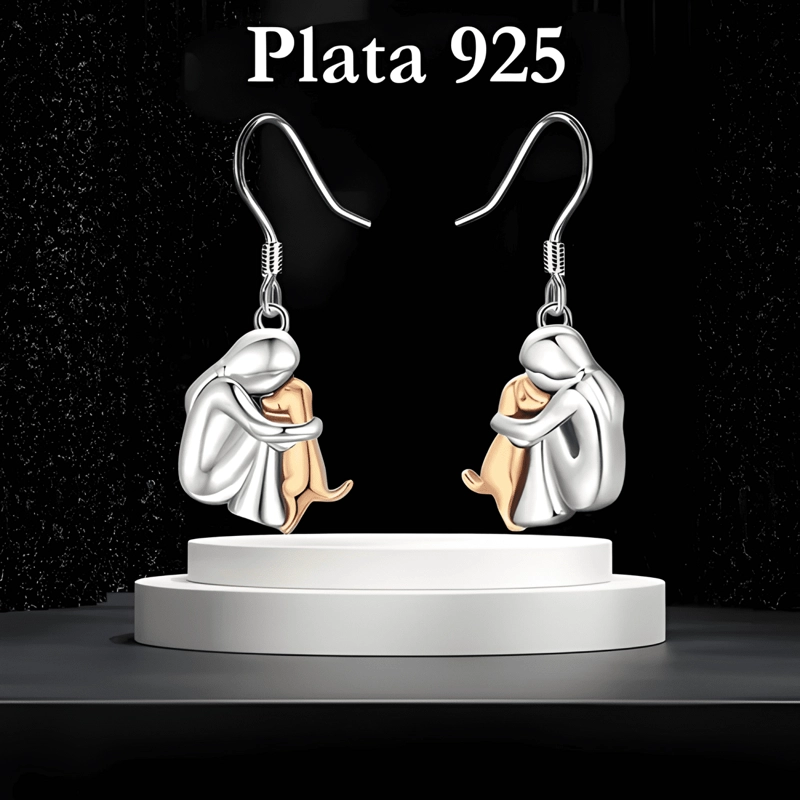AROS MUJER PERRO PENDIENTES PLATA 925 JOYA MUJER REGALO #7 - 1