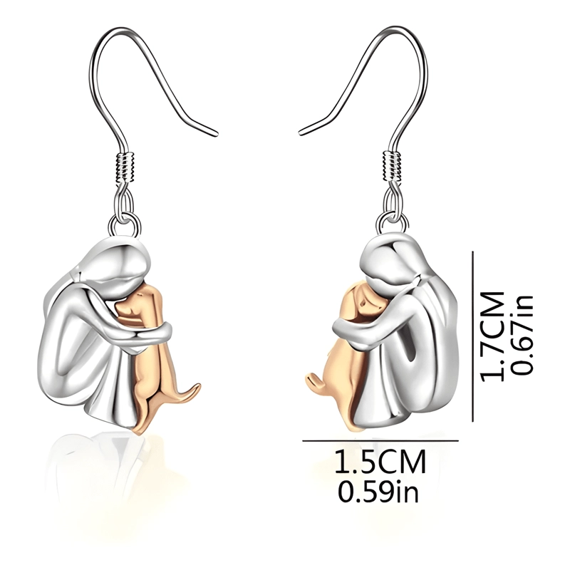 AROS MUJER PERRO PENDIENTES PLATA 925 JOYA MUJER REGALO #7 - 2