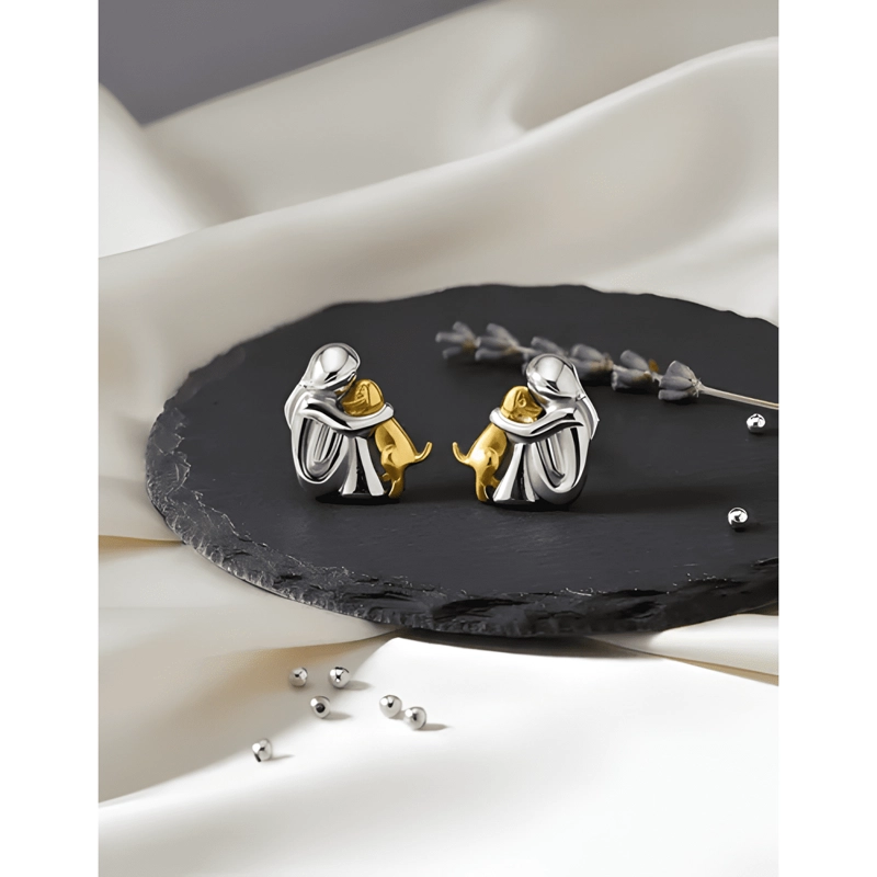 AROS MUJER PERRO PENDIENTES PLATA 925 JOYA MUJER REGALO #7 - 3