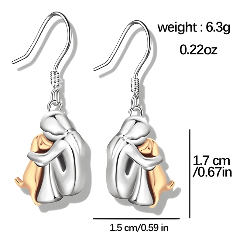 AROS MUJER PERRO PENDIENTES PLATA 925 JOYA MUJER REGALO #2 - 1