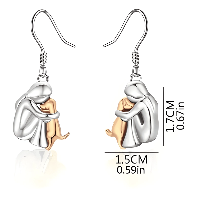 AROS MUJER PERRO PENDIENTES PLATA 925 JOYA MUJER REGALO #2 - 2