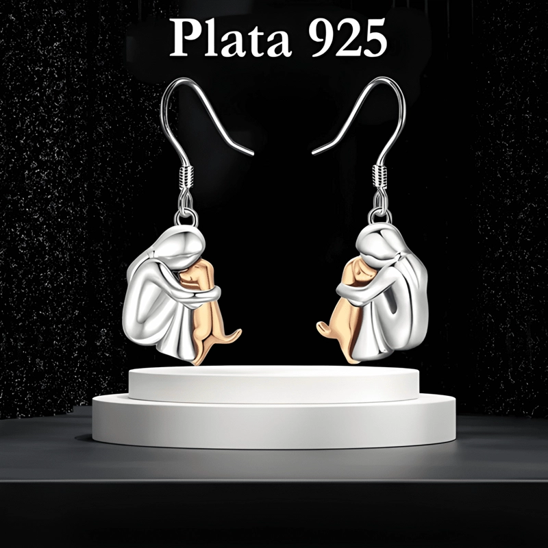 AROS MUJER PERRO PENDIENTES PLATA 925 JOYA MUJER REGALO #2 - 3