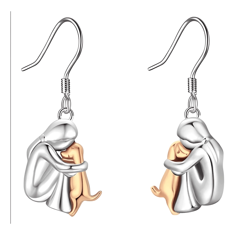 AROS MUJER PERRO PENDIENTES PLATA 925 JOYA MUJER REGALO #2 - 4