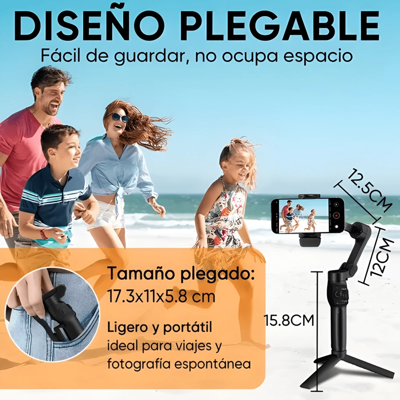 3-AXIS GIMBAL STABILISER FOR SMARTPHONE WITH RGB MAGNETIC #3 - 2