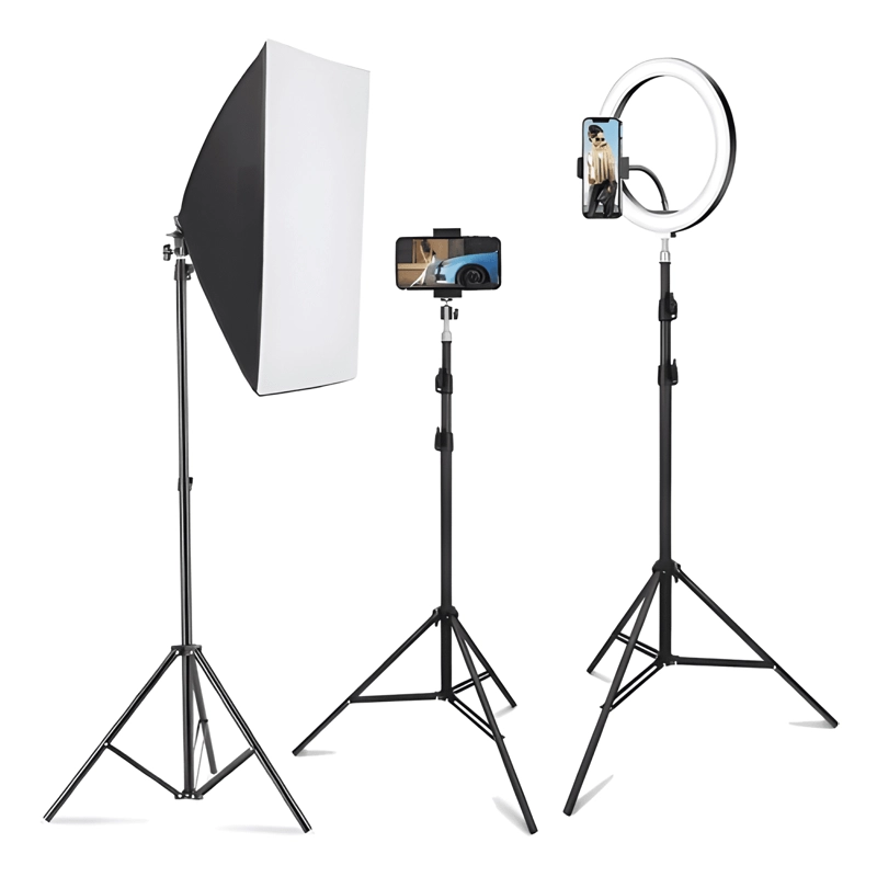SOPORTE TRIPODE MULTIFUNCIONAL 2,1MTS CAMARA LUCES FLASH - 3