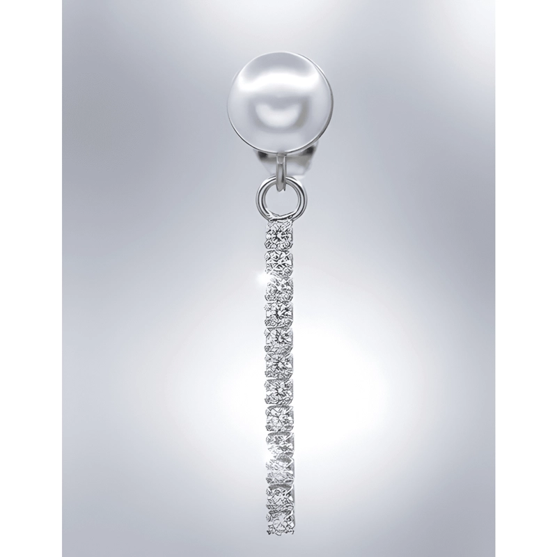 AROS PLATA 925 PERLA DE RIO CADENA DE CIRCONES TENIS MUJER - 2