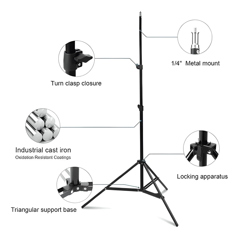 TRIPODE ATRIL PARA SOFTBOX PIE DE FLASH PEDESTAL 2MT SOPORTE - 4