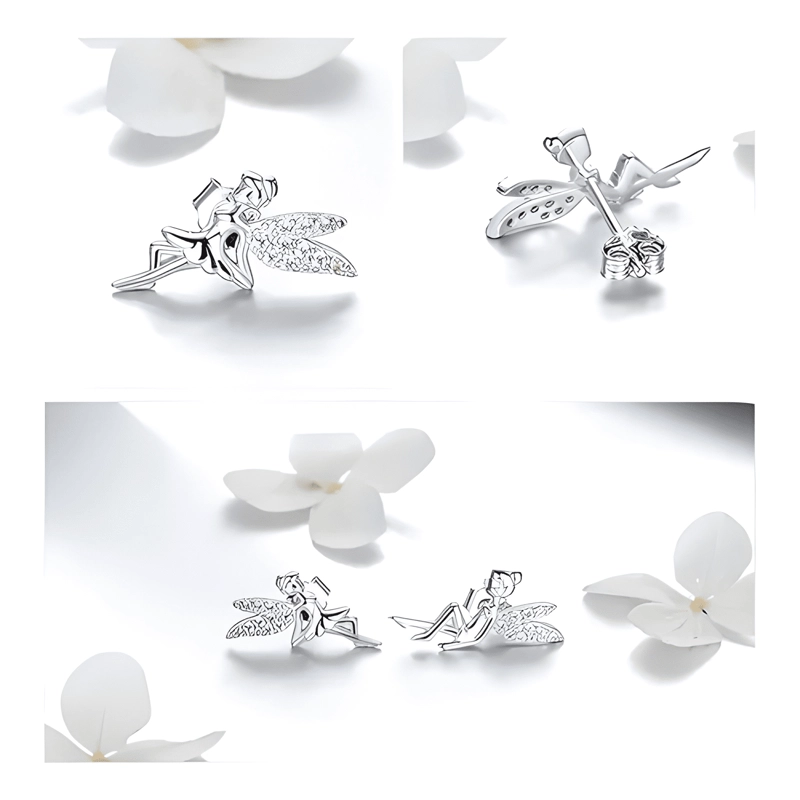 AROS PLATA 925 HADAS BAILARINAS PLATEADAS ZARCILLOS - 1