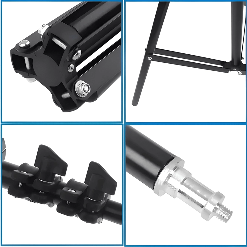 SOPORTE TRIPODE MULTIFUNCIONAL 2,1MTS CAMARA LUCES NEGRO - 3