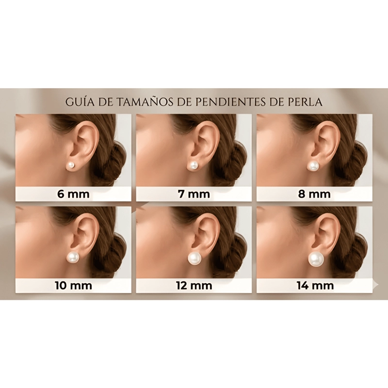 AROS DE PERLA MALLORCA CLASICO BASE ENCHAPADA EN ORO 18K #4 - 1