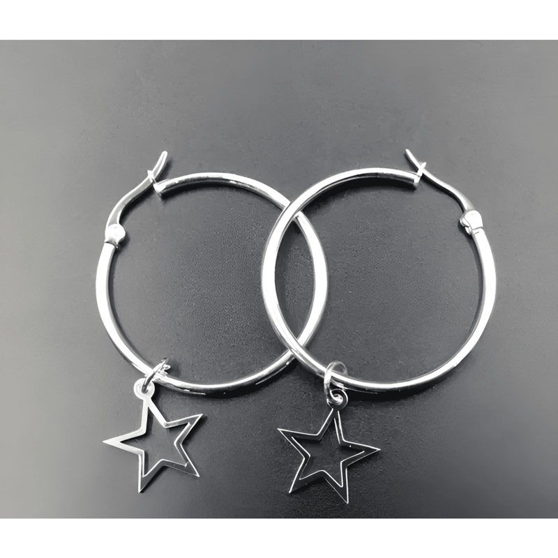 AROS ARGOLLAS C-DIJE ESTRELLA ACERO QUIRUR ARGACES 30MM 1PR - 2