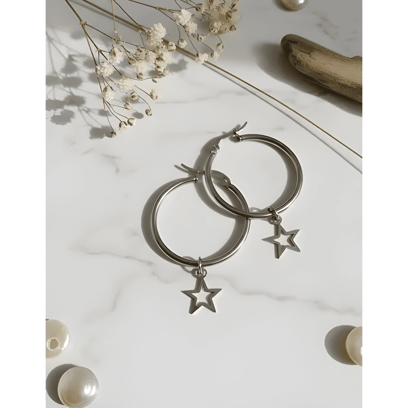 AROS ARGOLLAS C-DIJE ESTRELLA ACERO QUIRUR ARGACES 30MM 1PR - 4