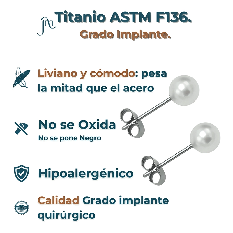 AROS SASCHA PERLA 6MM TITANIO G23 ASTM F136 20G BLANCO - 3