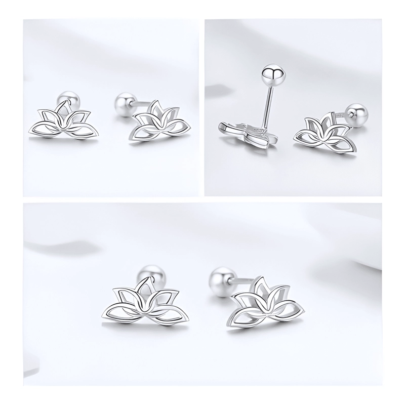 AROS PLATA 925 FLOR DE LOTO - 1