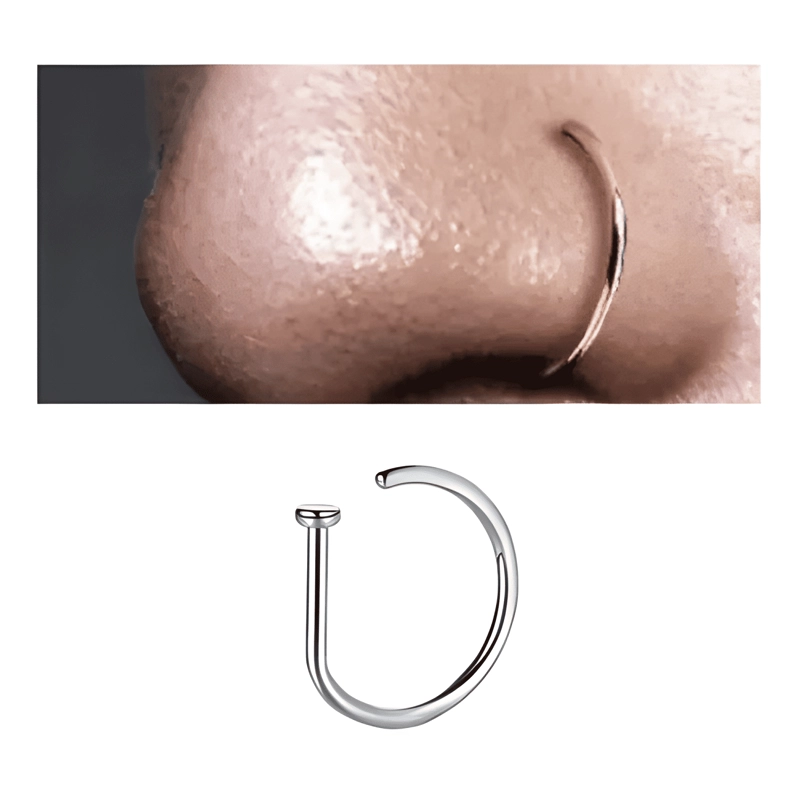 PIERCING FALSO ARGOLLA NARIZ ARO SIN PERFORACION - 1