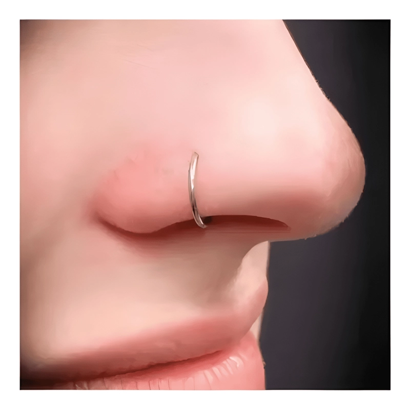 PIERCING FALSO ARGOLLA NARIZ ARO SIN PERFORACION - 2
