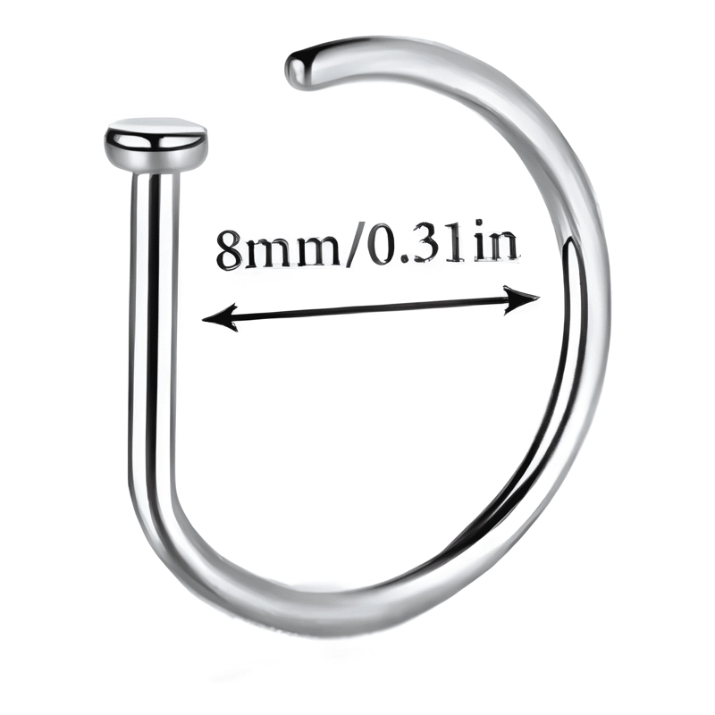 PIERCING FALSO ARGOLLA NARIZ ARO SIN PERFORACION - 3