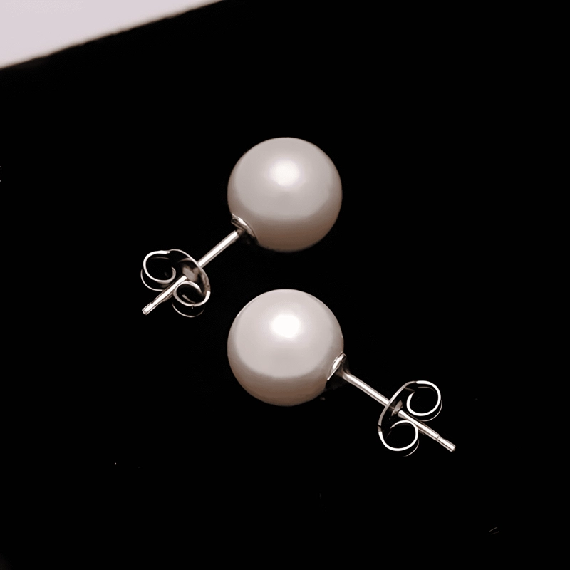 AROS DE PLATA 925 PENDIENTES MUJER REGALO JOYA ARGOLLA PERLA - 2