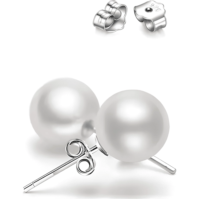 AROS DE PLATA 925 PENDIENTES MUJER REGALO JOYA ARGOLLA PERLA - 4