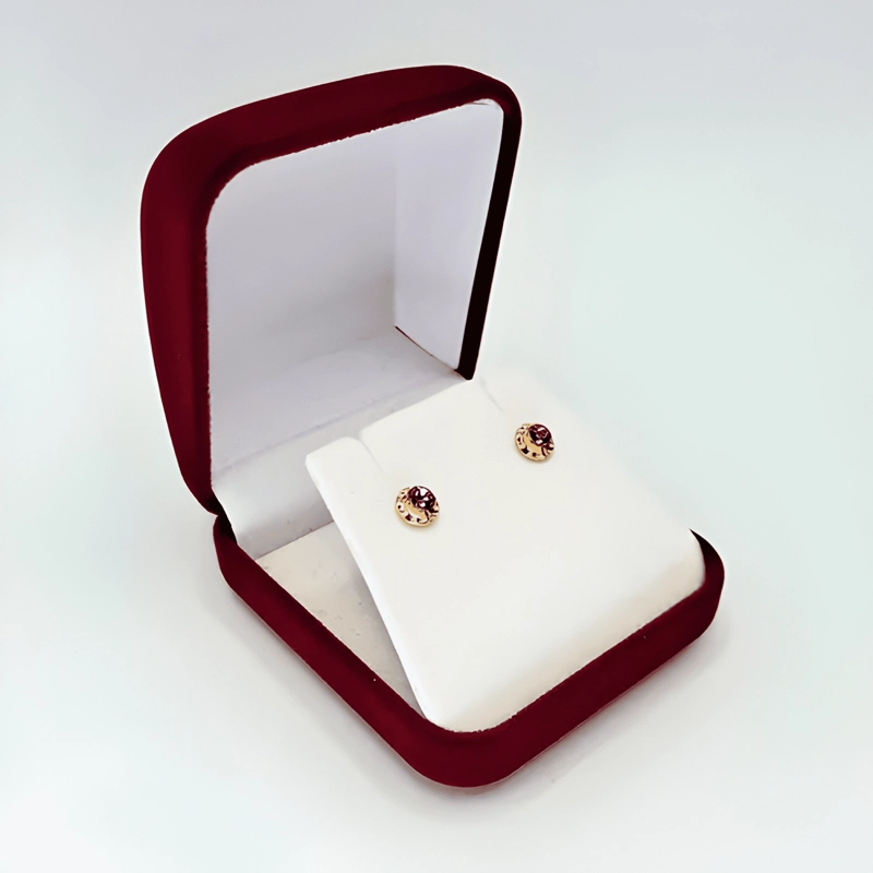 AROS PARA BEBE  Y NIÑA ABRIDORES DE ORO 14K, PIEDRA CIRCON - 3