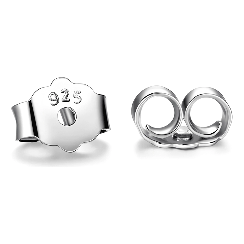 ARO ARETES CORAZON INFINITY LOVE CRISTAL TOPE PLATA VIOLETA - 3
