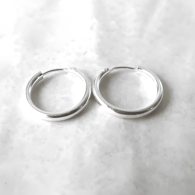 AROS DE PLATA 925 ARGOLLAS 14 MM - 1