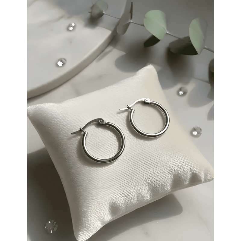 AROS ARGOLLA ACERO QUIRURGICO 20MM 1 PAR - 2