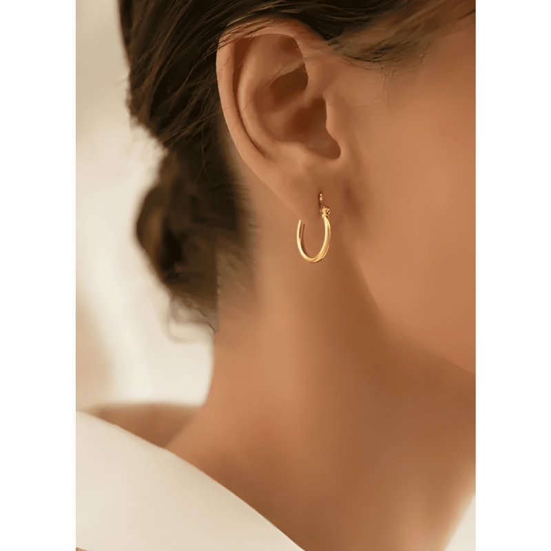 AROS MUJER ARGOLLAS CLASICAS DE 2CM EN ACERO INOXIDABLE - 1